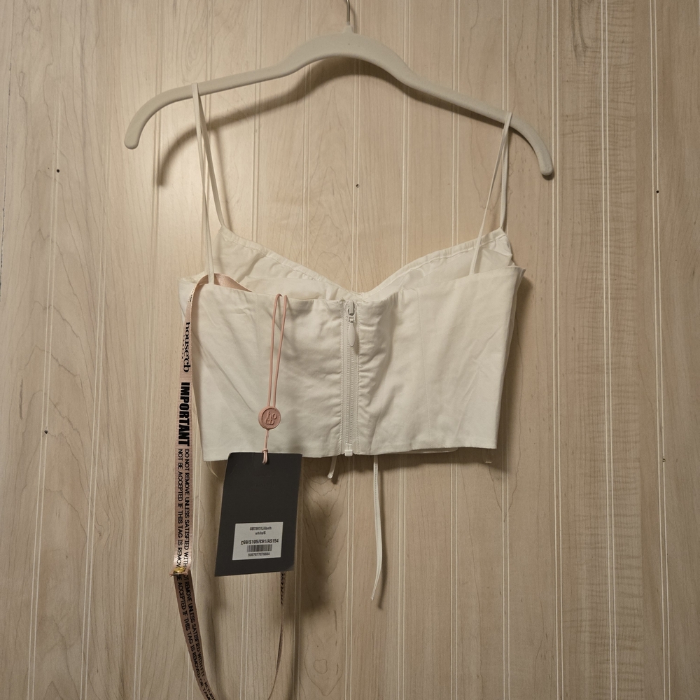House of CB Lilibeth white gathered bustier top - Picture 3 of 4